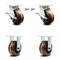Service Caster 5 Inch Kingpinless High Temp Phenolic Caster Brakes/Swivel Locks 2 Rigid, 2PK SCC-KP30S520-PHRHT-SLB-BSL-2-R-2 - alternate 1